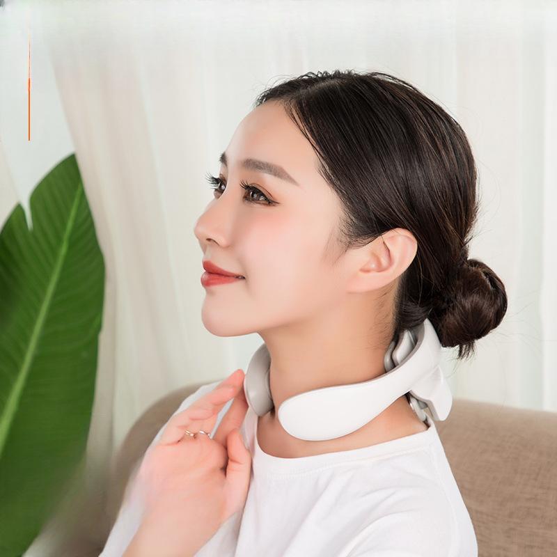 Breathing Light Cervical Vertebra Massage Instrument Intelligent Voice Pulse Cervical Vertebra Physiotherapy Instrument Kneading Neck Protector.