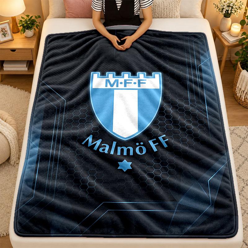 Фланелевое одеяло Malmö FF Теплое мягкое плед для использования дома на диване кровати гостиной