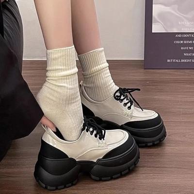 Женские туфли-лодочки на среднем каблуке, женская обувь, лоферы на платформе, для отпуска, весна, корейский стиль, шик, острый носок, лето 2025, по акции