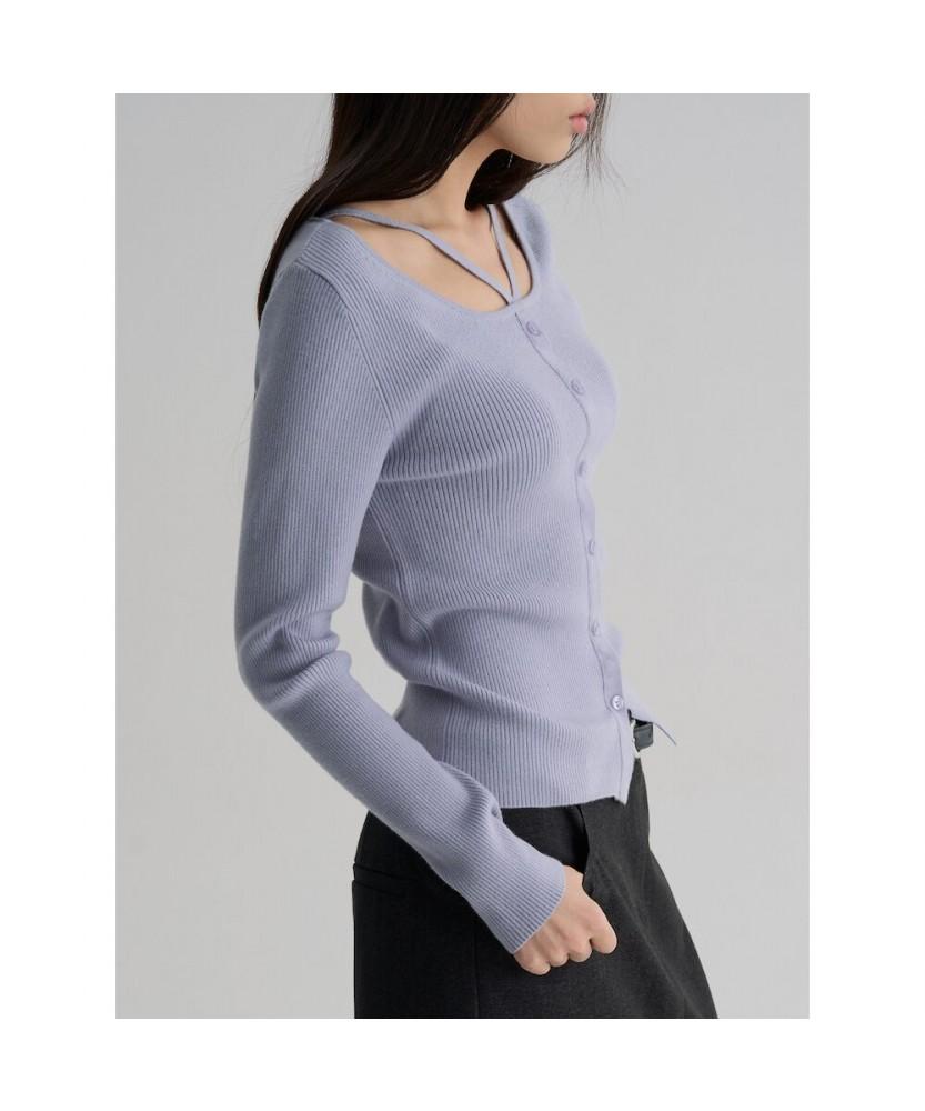 8SECONDS Rib Neck Strap Pullover Violet