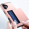 Подходит 15 Чехол для телефона Слайд-карта Iphone16 Ударопрочность Жесткий 12ProMax Кошелек Защитная крышка