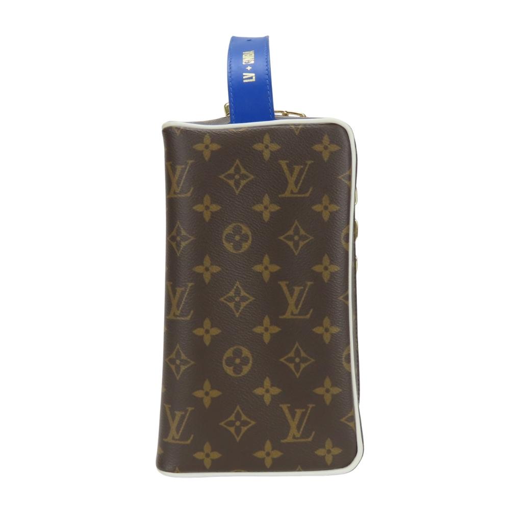 Used LOUIS VUITTON Handbag NBA Cloakroom Drop Kit M45588 Monogram Brown blue NBA collaboration