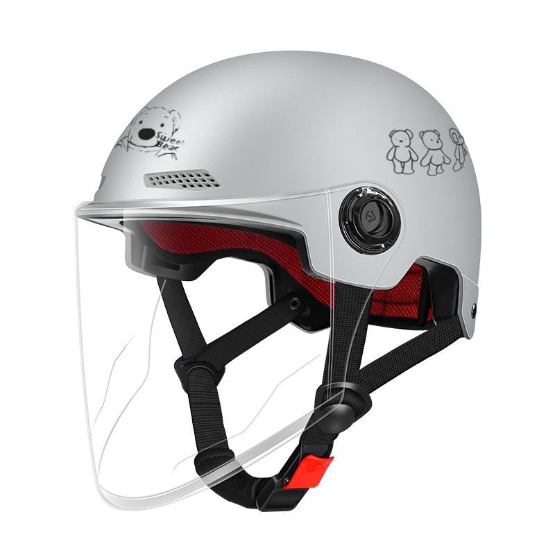 Велосипедный шлем Электромобиль Женский Осенне-зимний Теплый Мотоциклетный Мужской Защитный шлем Летний Четыре сезона Половина шлема