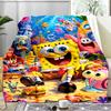 bob And Friends Adventure Blanket Flannel Throw for Sofa, Indoor, Camping, Living Room, Office, Chair, And Bed Soft Birthday Gift