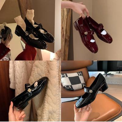 Туфли Мэри Джейн в стиле Сяосянфэн, французская застежка на одну пряжку, из натуральной мягкой кожи, на плоской подошве, одинарные туфли с открытым верхом, на толстом каблуке, маленькие кожаные туфли, лоферы, женские