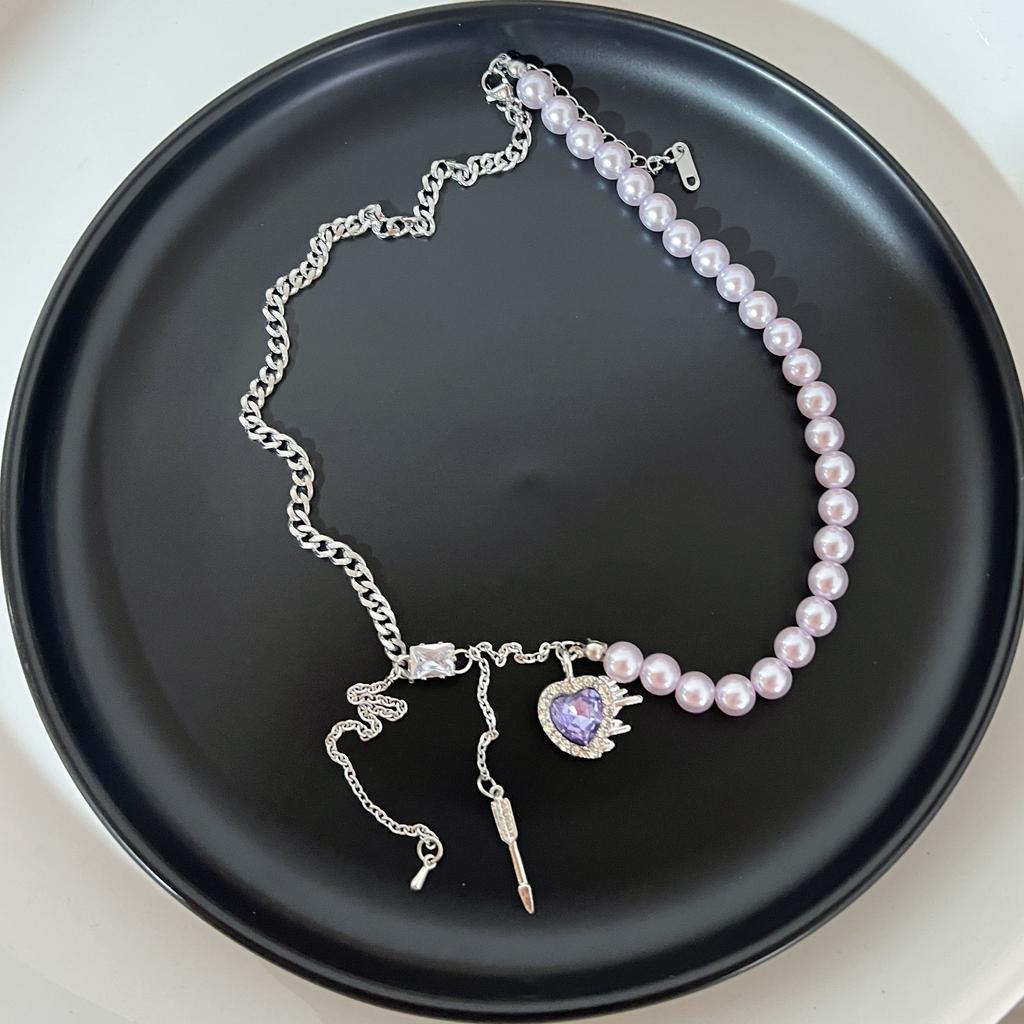 Винтажное ожерелье-чокер с жемчугом, любовью, бабочкой, пауком, ожерелье для мужчин и женщин, готическое ожерелье в стиле хип-хоп с крестом и луной, длинные ювелирные изделия на Хэллоуин