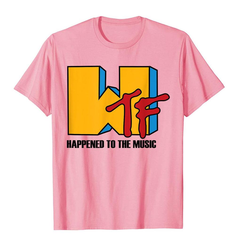 Wtf Happened To Music Funny Retro 80s Tshirt Popular Unisex T Shirts Funny Tops Shirts Cotton Gothic