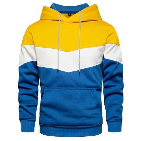 Молодежная мужская осенне-зимняя повседневная спортивная толстовка с капюшоном, модная лоскутная толстовка большого размера с капюшоном