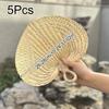 2Pcs/5Pcs  Straw Fan Party Handmade Woven Cattail Fan Summer Cooling Dandelion Fan Photo Props Multi-Size