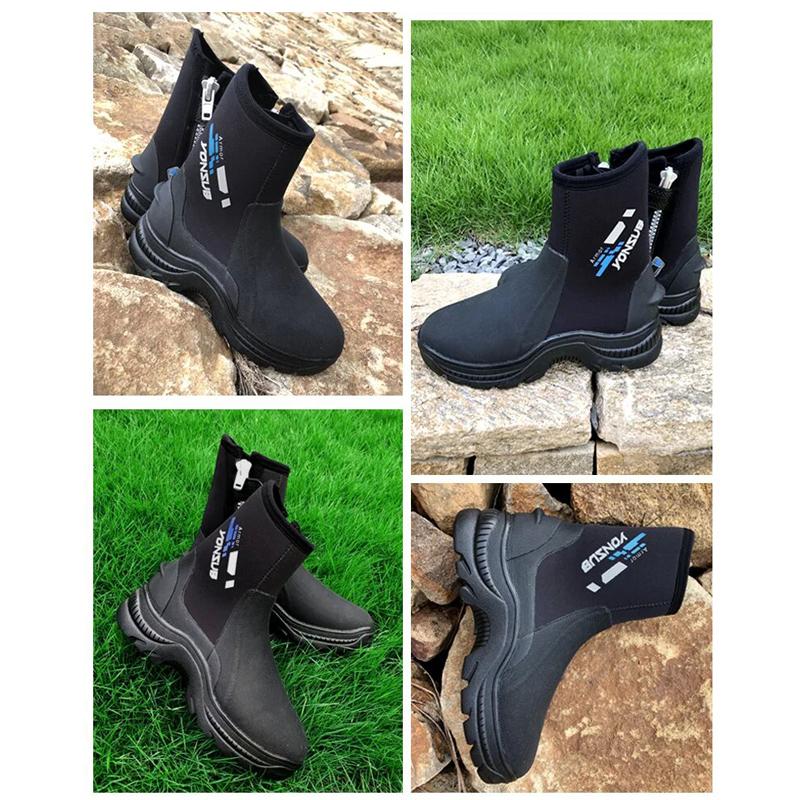 5ММ Неопреновые Вейдерсы Дайвинг Ботинки Высокие Утепленные Защита от Проколов Подводная Охота Рыбалка Обувь Пляж Нескользящие Дайвинг Ботинки