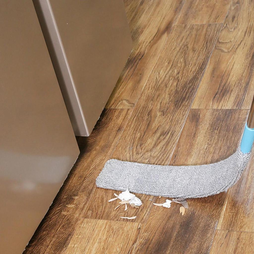 Flat Duster Retractable Long Handle Microfiber Duster Under Appliance Cleaning Tool for Home Apartment Office Floor Furniture