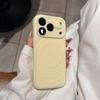 Магнитный чехол-кейс из жидкого силикона с кристальной линзой для iPhone 16/17 с волнообразным узором