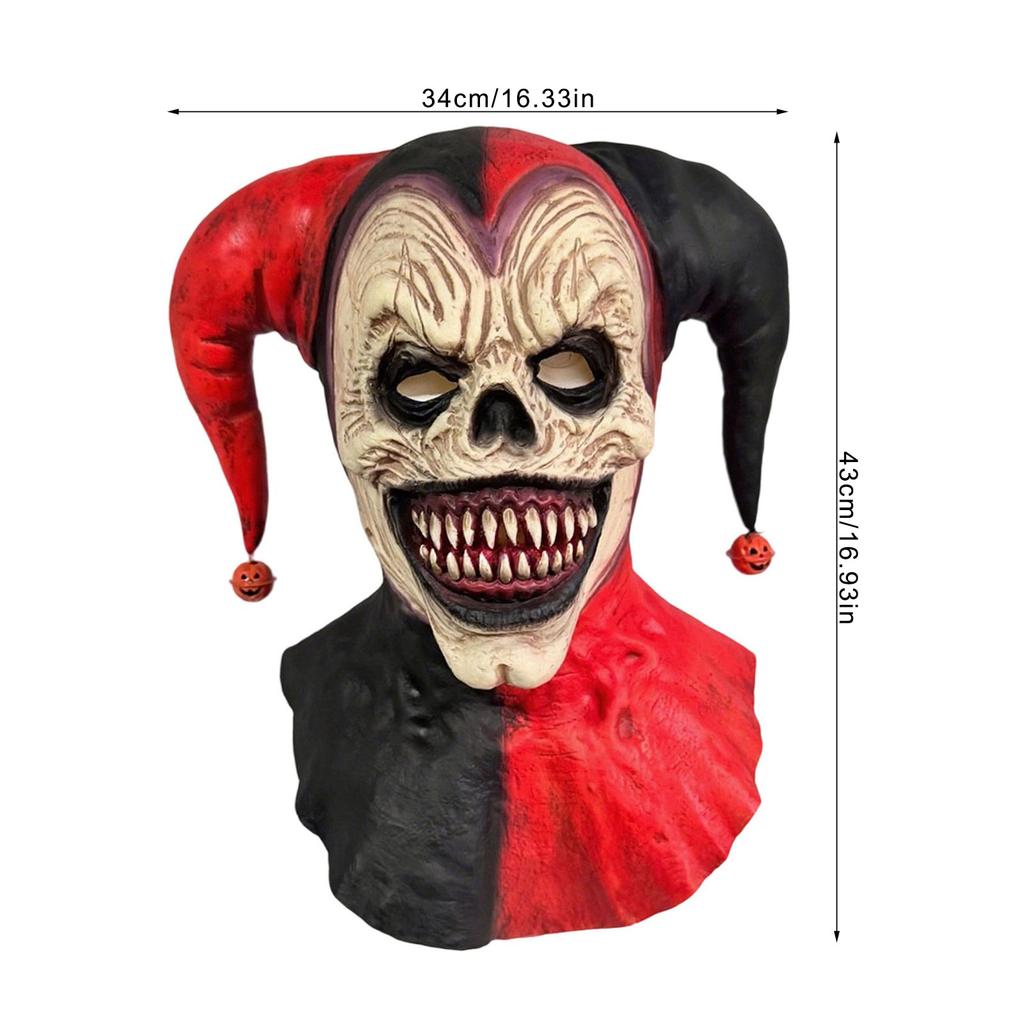 Friendly Latex Full Head Clown Mask Adult Size Ventilated Design for Costume Balls and Haunted Houses