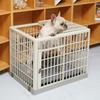 Средняя клетка для собаки на колесах с люком - Пластиковый домик для питомца и забор для дома