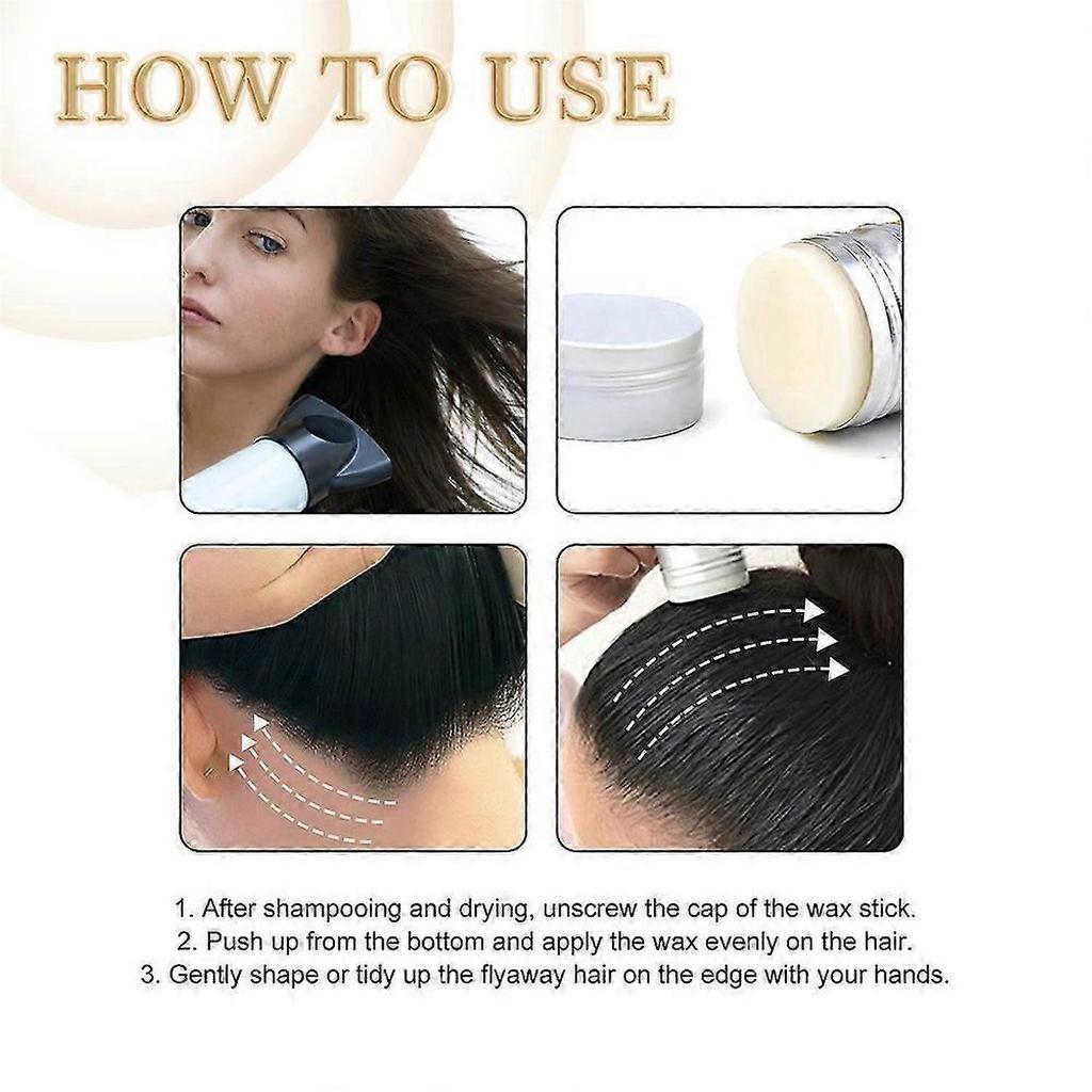 3pcs Hair Wax Stick Edge Control Gel Stick Slay Thin Baby Hair Perfect Hair Line Styling Smooth Frizziy Hairs Non Greasy