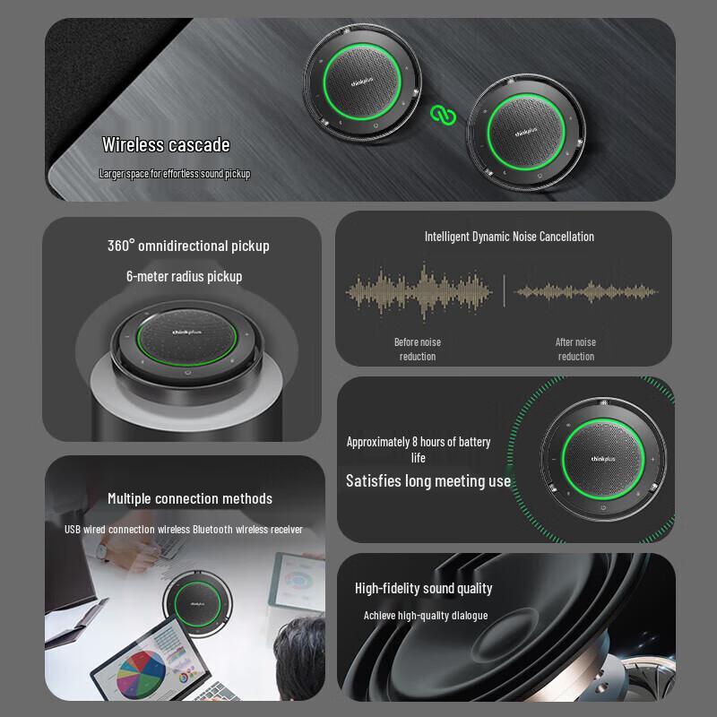 Lenovo Thinkplus Smart Noise Cancelling Conference Speakerphone (CN version)
