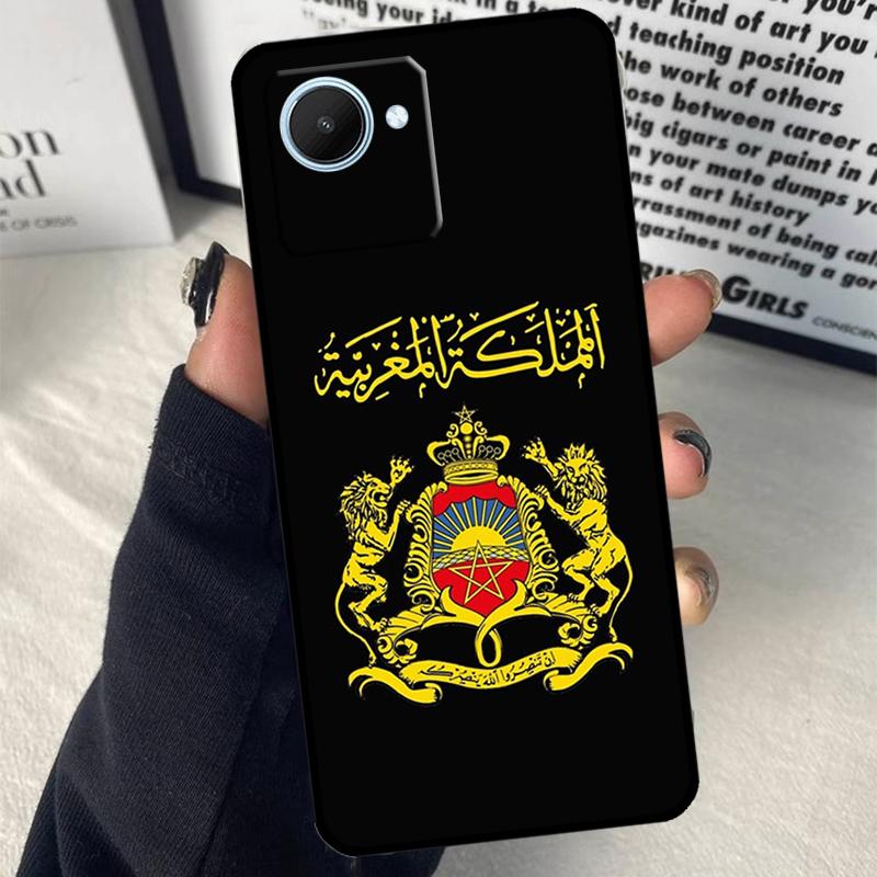 Morocco Maroc Moroccan Flag For Realme C63 C71 C55 C67 C51 C75 C61 C65 C53 10 11 12 13 14 15 Pro Plus GT6 GT7 Pro Case