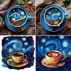 New Full Square&Round Diamond Painting Coffee 5d DIY Diamond Embroidery Starry Sky Scenery Decoration Home Art Kit