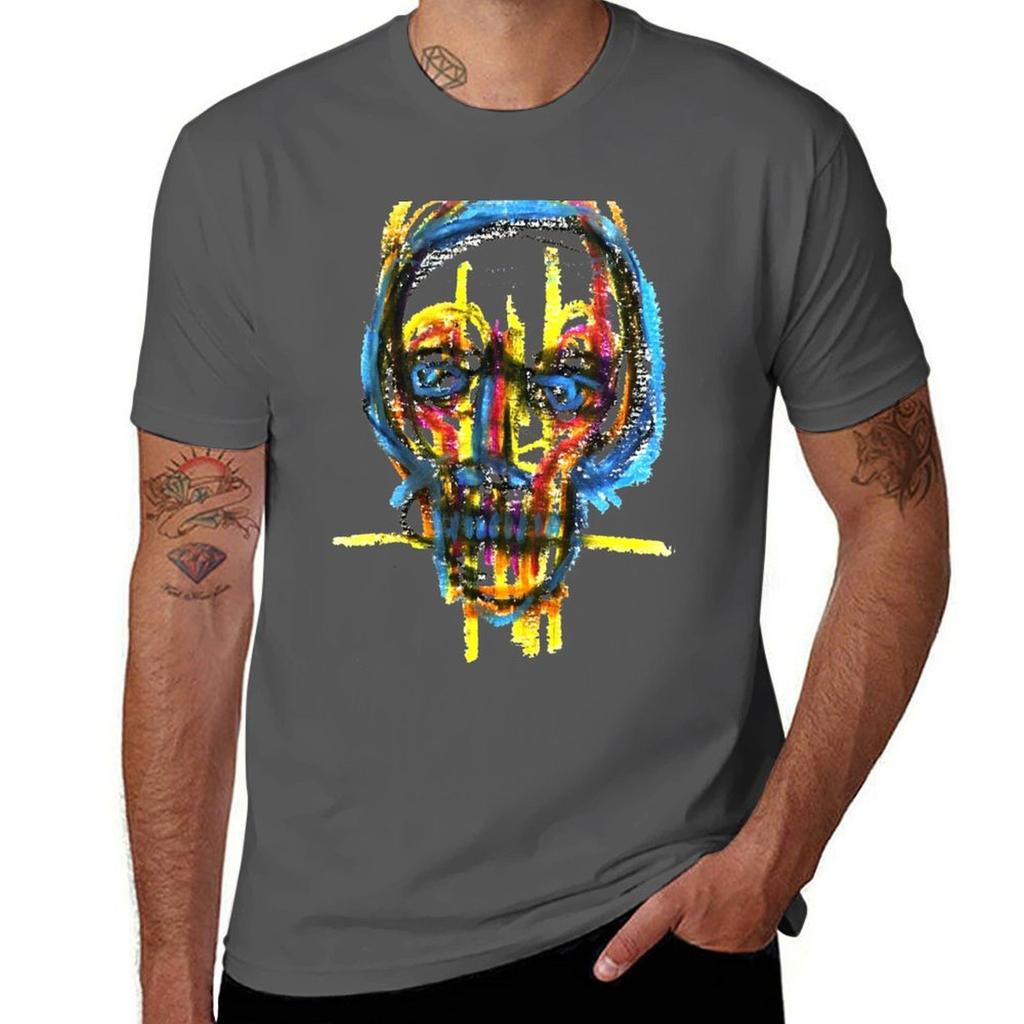 Oil Skull TShirt Plus Size Summer Short Sleeve TShirt