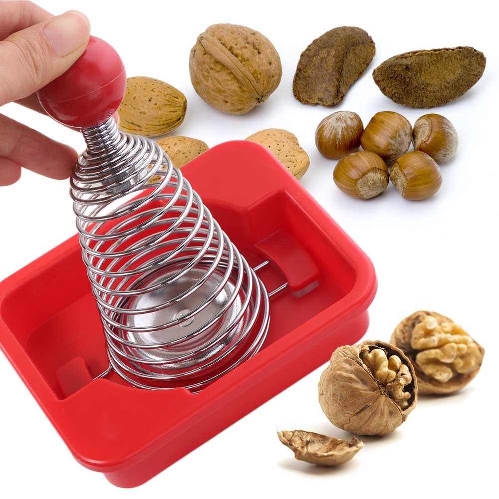 Professional Walnut Plier Stainless Steel Nut Shell Opener Spiral Spring Nutcracker  Pecans