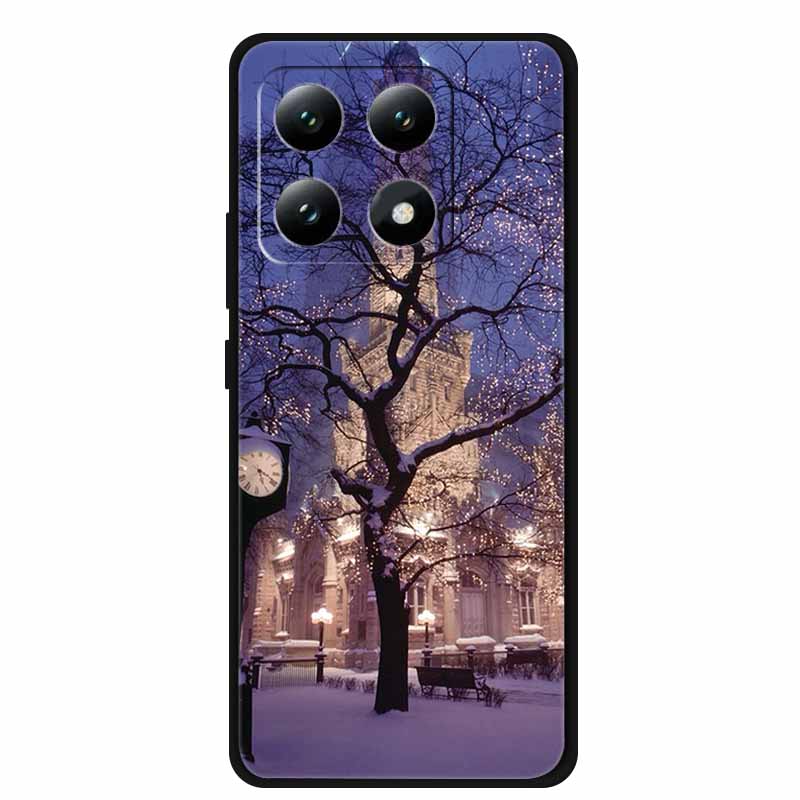Для Xiaomi 15T 5G Чехол Цветы Мягкий Силикон ТПУ Задняя Крышка Для Xiaomi 15T Pro 5G Capa Boho Цветная Защита от Царапин