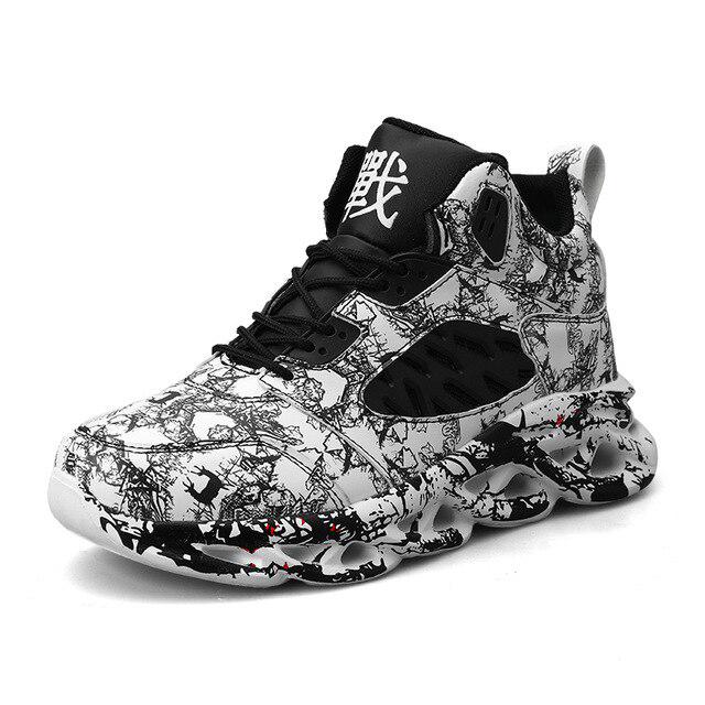 Модные мужские кроссовки. Удобная мужская повседневная обувь. Уличная черно-белая обувь для мужчин. Мужская прогулочная обувь на шнуровке Zapatillas 9.