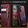 For Samsung Galaxy S22+ 5G Case CASEME C49 Compatible with MagSafe RFID Blocking Detachable Wallet Leather Phone Cover