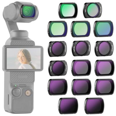 Набор магнитных фильтров NEEWER, совместимый с Osmo Pocket 3, 16 штук ND8 ND16 ND32 ND64 ND128 ND256 ND1000 Black Diffusion UV CPL Подавление светового загрязнения