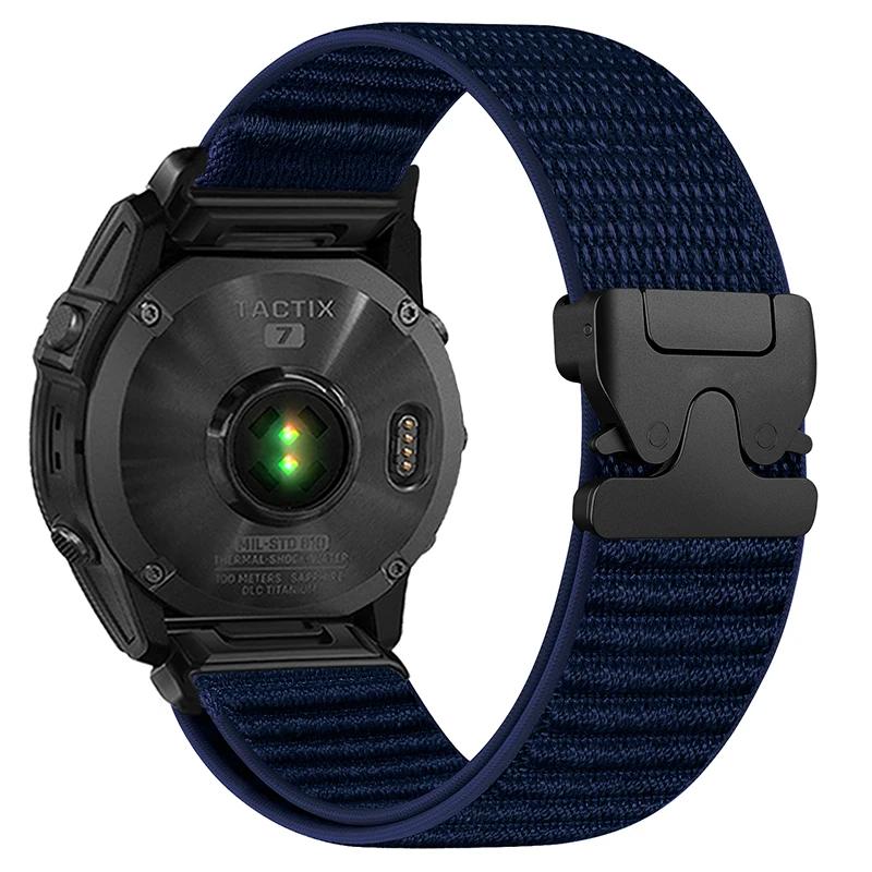 Нейлоновый ремешок 20/22/26 мм для Garmin Fenix E 8 47 мм 51 мм 7 7X 6 6X 5 5X Plus/Enduro 3/Epix Pro Gen 2 QuickFit Спортивный ремешок-петля