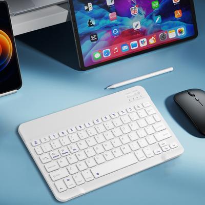 Bluetooth-совместимая беспроводная клавиатура, портативная мини-перезаряжаемая клавиатура, 78 клавиш для Apple iPad, планшета, iOS, Android, Windows
