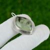 Natural Moss Prehnite Gemstone Pendant 925 Sterling Silver Jewelry For Girls