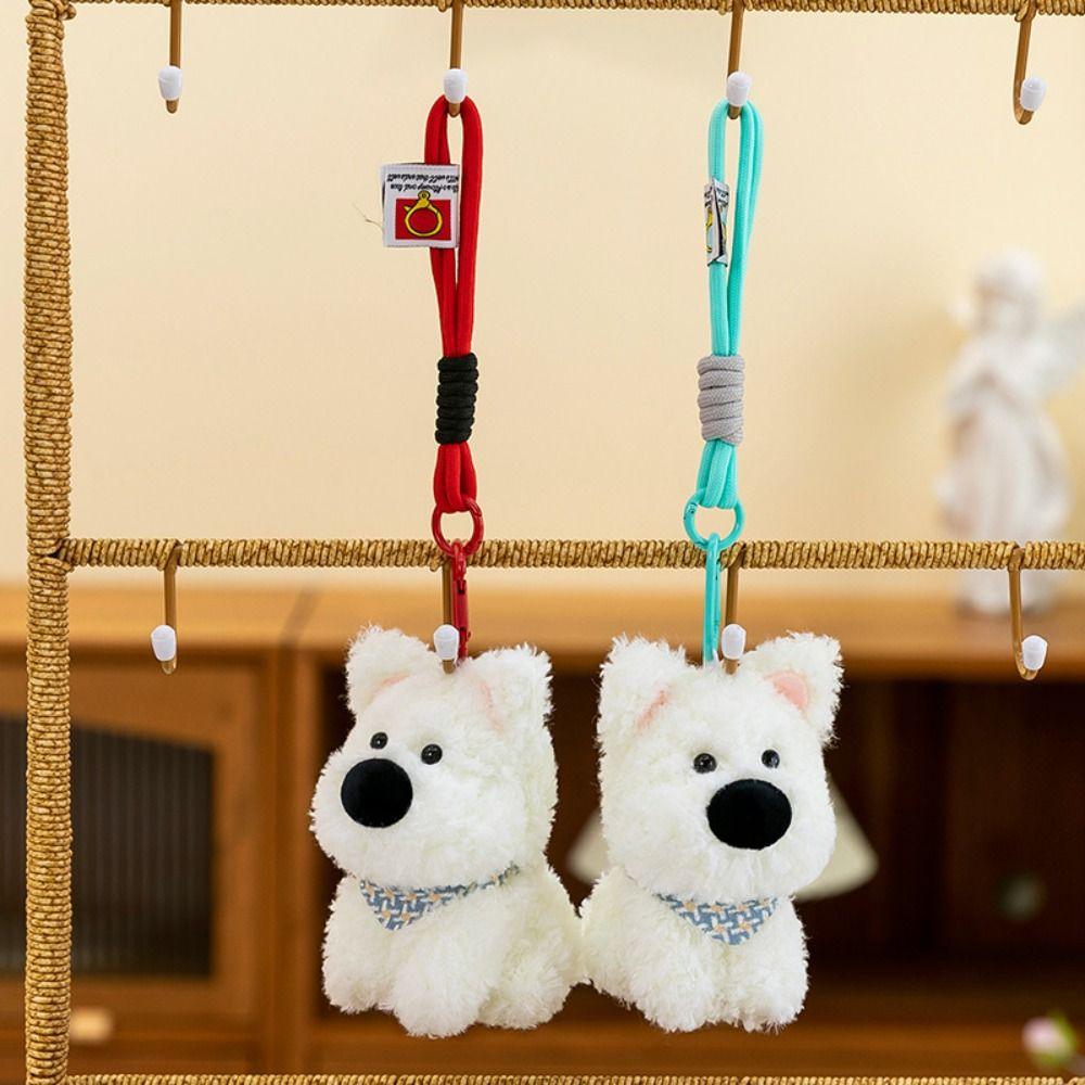 Anti-lost West Highland Doll Plush Hanging Pendant Creative West Highland Bag Pendant  Gift