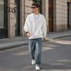 Breathable Workout Apparel Men Long Sleeve Sweatshirt, Loose Fit Pullover Shirt, Solid Outdoor Travel Clothing Color Crew Neck Sweatshirt for
