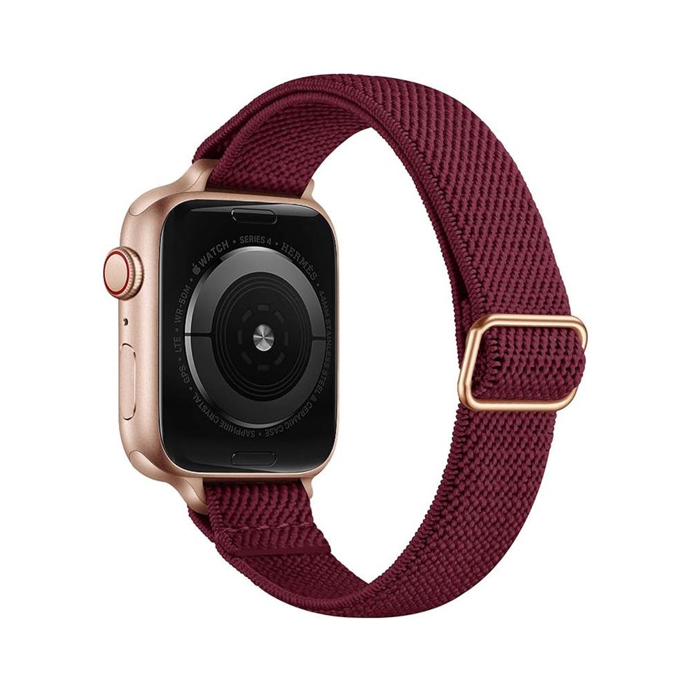 Женский нейлоновый эластичный ремешок для Apple Watch SE87654 - Подходит для маленького запястья, ремешок Ultra