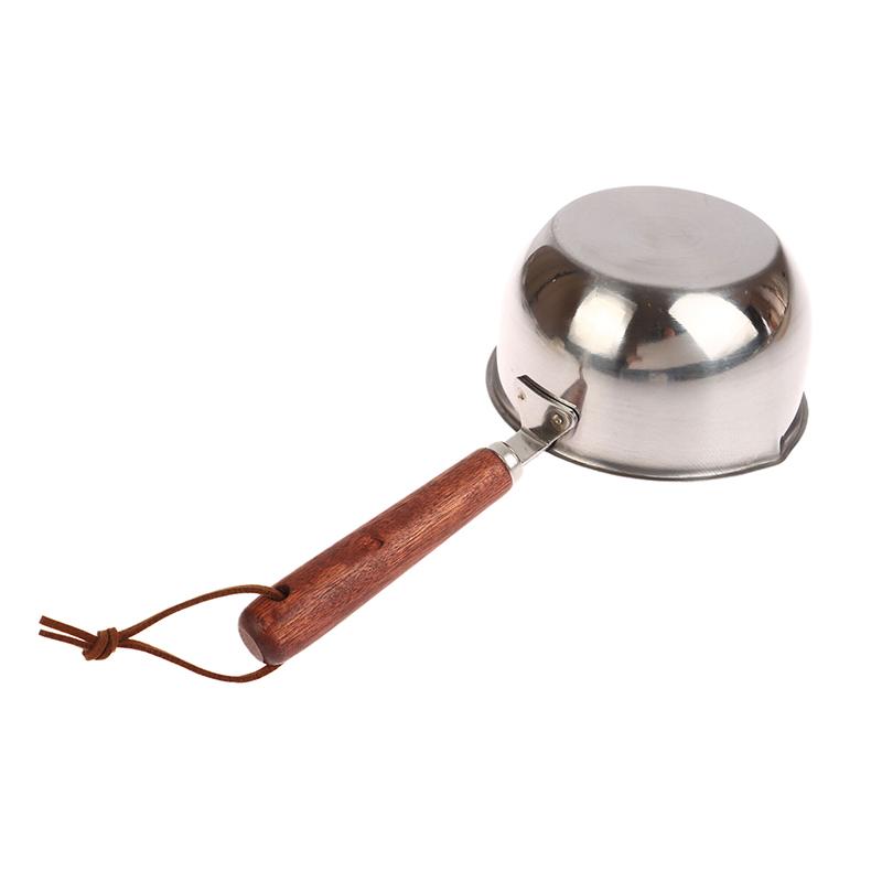 300Ml 304 Stainless Steel Oil Splashing Pot Kitchen Oil Pouring Mini Oil Pot With Dual Pour Spout Small Butter Warmer Pot