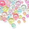 Handmade Beads 6-14mm Acrylic Transparent AB Colorful Round Beads Loose Beads Handmade Diy Hand String Beads Bracelet Necklace Jewelry Materials