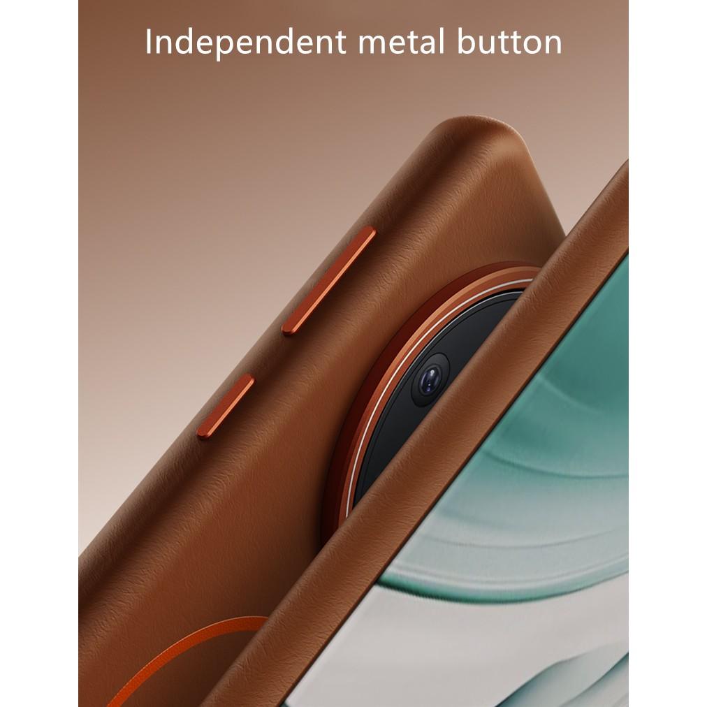 Color Collision Leather For Magsafe Magnetic Case For Huawei Mate 60 70 80 Pro Max Pura 70 Ultra Metal Camera Lens Ring Cover