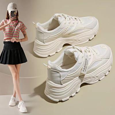 Кроссовки на платформе Dad Shoes для женщин, увеличивающие рост, новые модные осенние сетчатые дышащие повседневные кроссовки