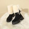 Thick-soled Long Snow Boots for Women 2025 New Autumn and Winter Dual-wear, Fleece and Thickened Warm Fashion Boots Cotton Shoes