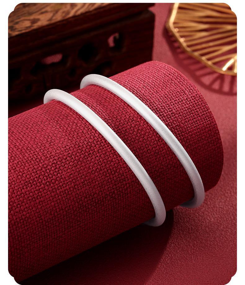 Женский браслет из стерлингового серебра 999 пробы: Древний метод, Сплошной круг, Студенческая версия, Рождественский подарок.