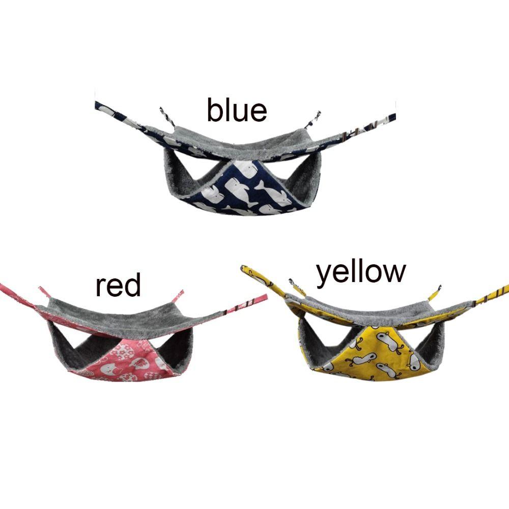 Теплый двухслойный гамак для домашних животных, мягкий гамак для хомяка, подвесная кровать для сна для хомяка, пружинный