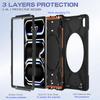 For iPad Pro 13 (2024) Case with Shoulder Strap TPU+PC+Silicone Kickstand Tablet Cover