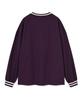 WACKY WILLY Typographic Synthetic Fiber Long Sleeve T-Shirt Purple