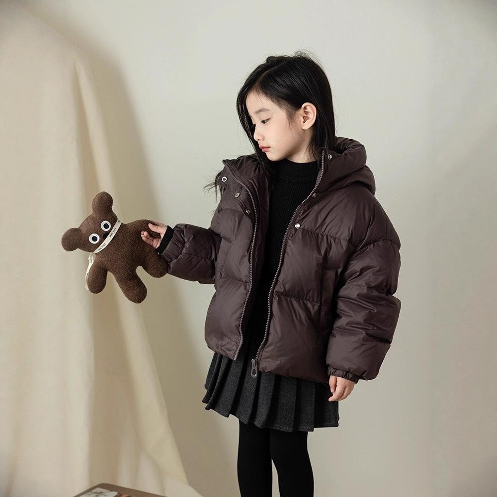Зимние детские теплые пуховики Осенние детские куртки с хлопковой подкладкой Одежда для мальчиков и девочек Детская верхняя одежда с капюшоном