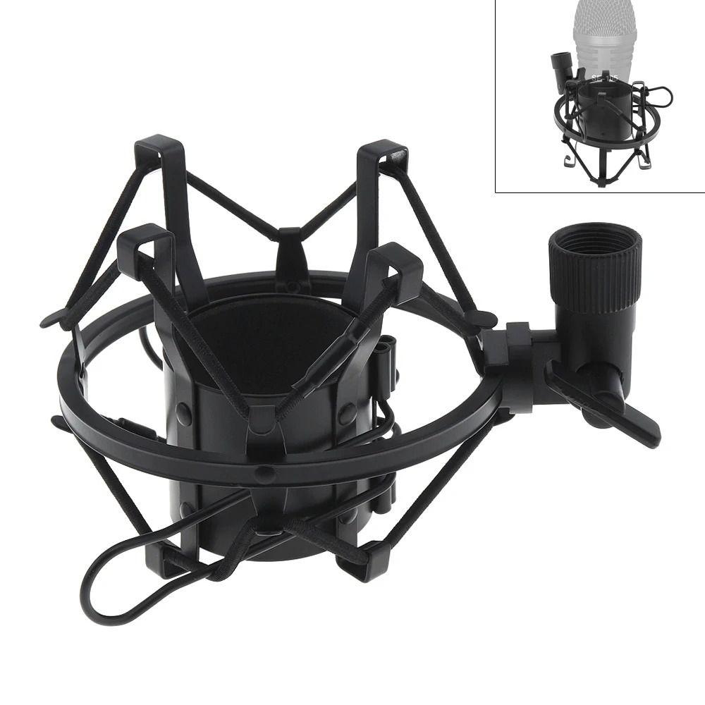 Black/Silver Metal Microphone Shock Mount Shockproof Spider Mic Holder Clip  Live Broadcast