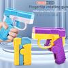 2PCS Antistress Gun Spinner Pistol Plastic MINI Decompression Toy Gun Fidget Model Rotating Toy for Kids Children Boys Adults