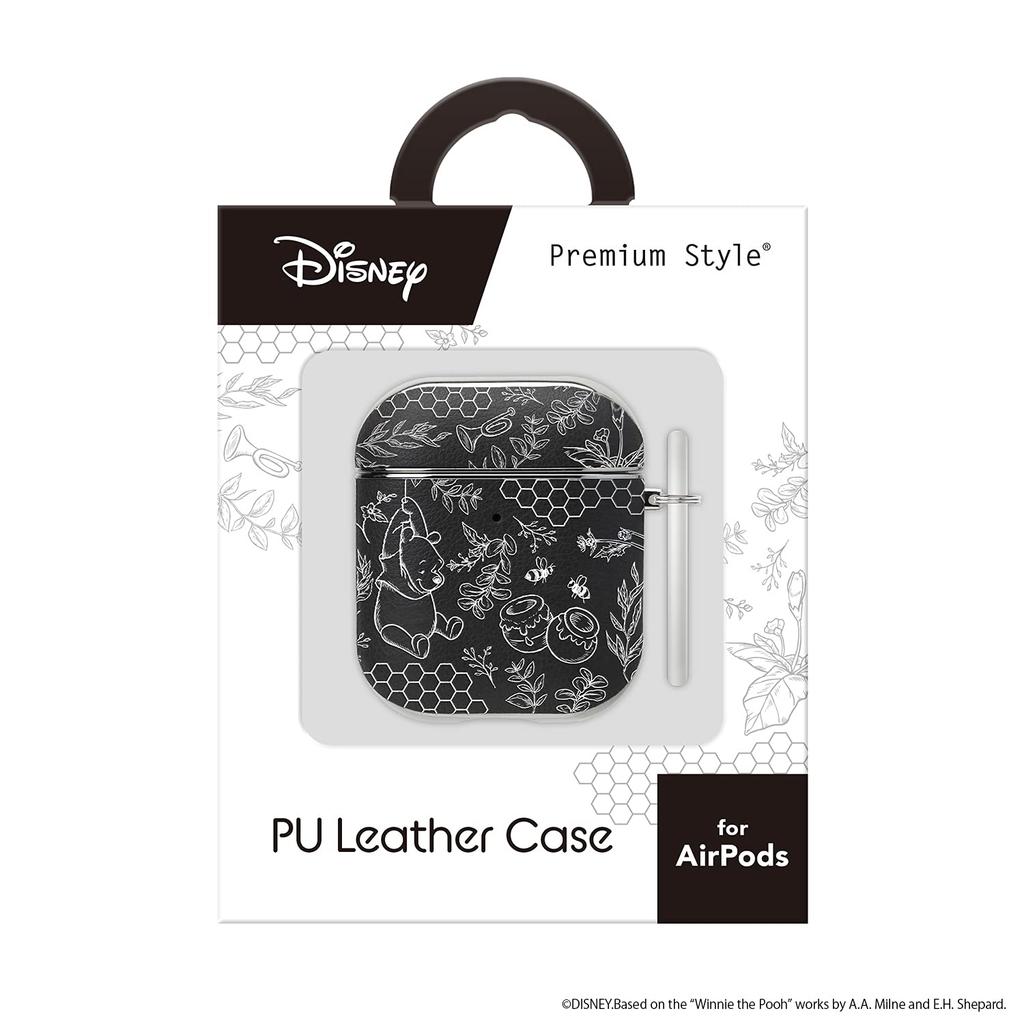 Премиальный чехол из искусственной кожи для AirPods [Винни Пух] PG-DAPSLP02POO