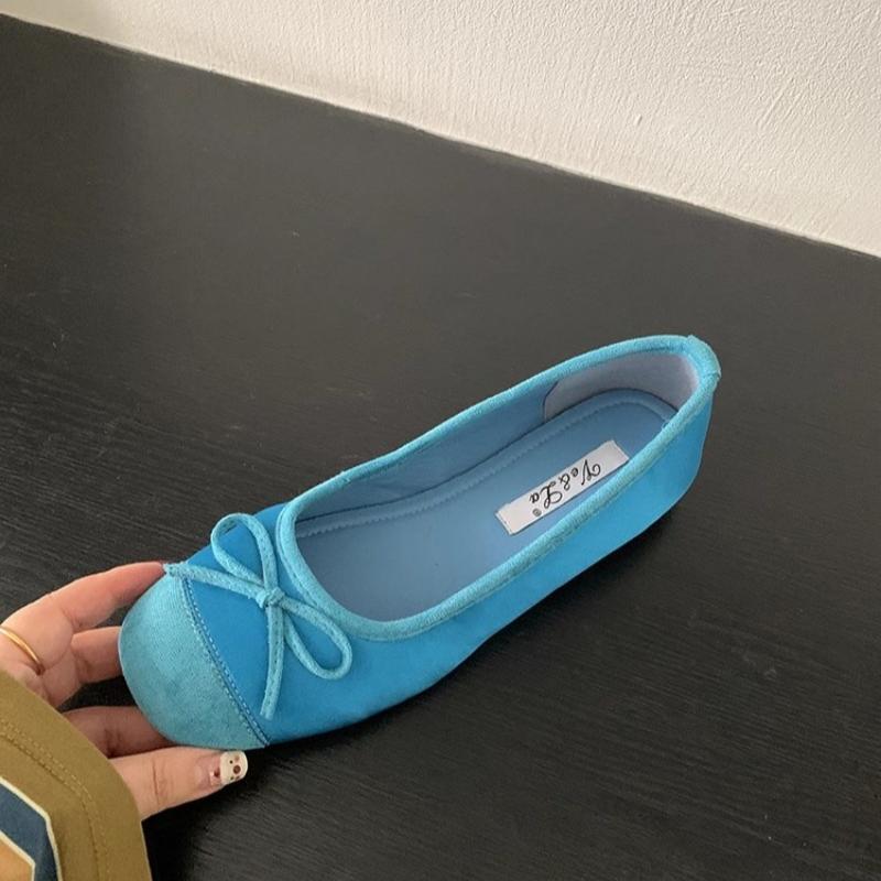 CNMR Элегантные женские балетки с бантом и круглым носком, удобные женские кожаные мокасины, одинарные туфли