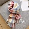 Wool Classic Men and Women Scarf Stripe Plaid Scarves Tassel Shawls Lady Wrap