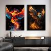 Retro Art Legends Phoenix Bird Posters Canvas Painting And Print Wall Art HD Pictures for Living Room Home Decor Frameless Gifts
